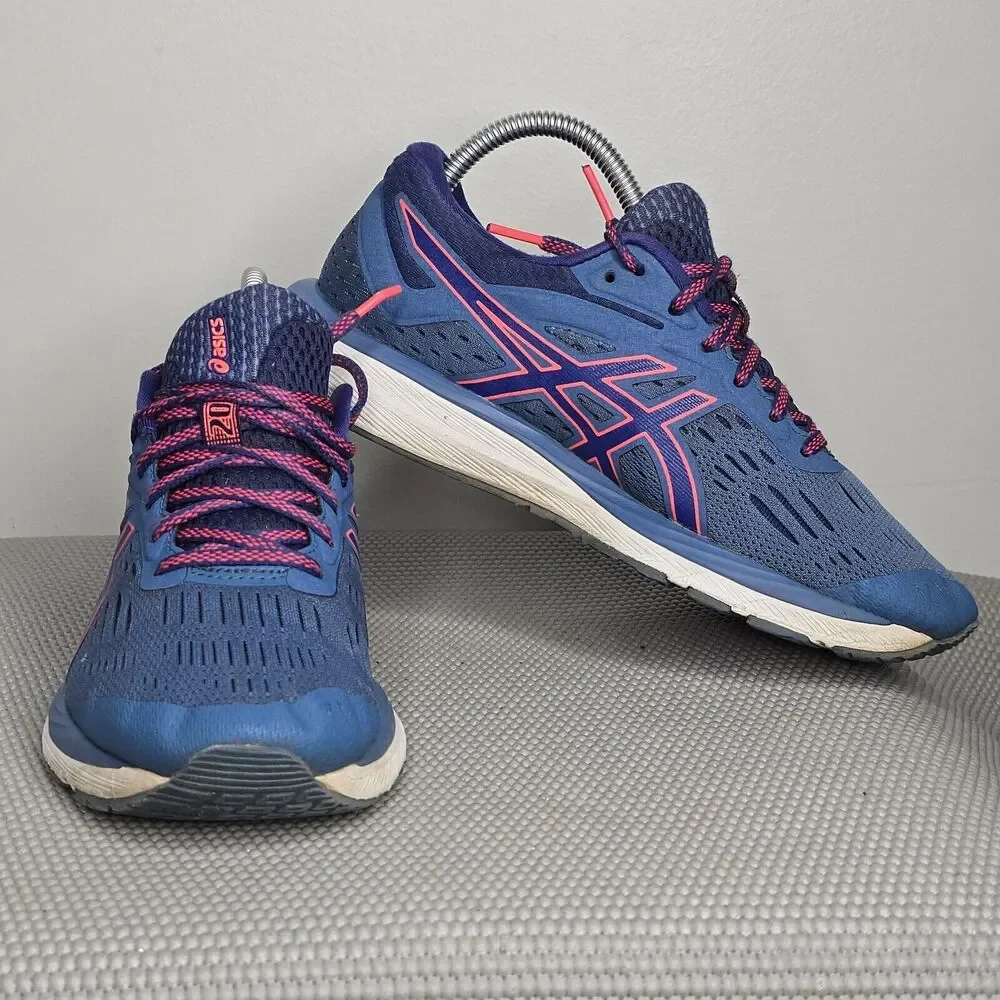 ASICS Womens Gel Cumulus‎ 20 Running Shoes 1012A008 Blue-Pink-White Size US 7